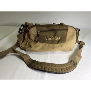 Cabelas Catch All Gear Bag Weather Resistant Tan Polyester 6 Pocket
